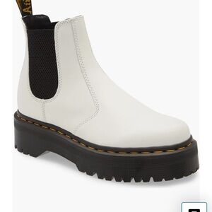 Dr. Martens White Chelsea Boots